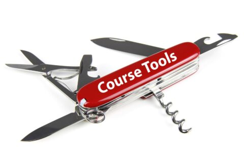 Swiss Army Knife with engraved words: Course Tools